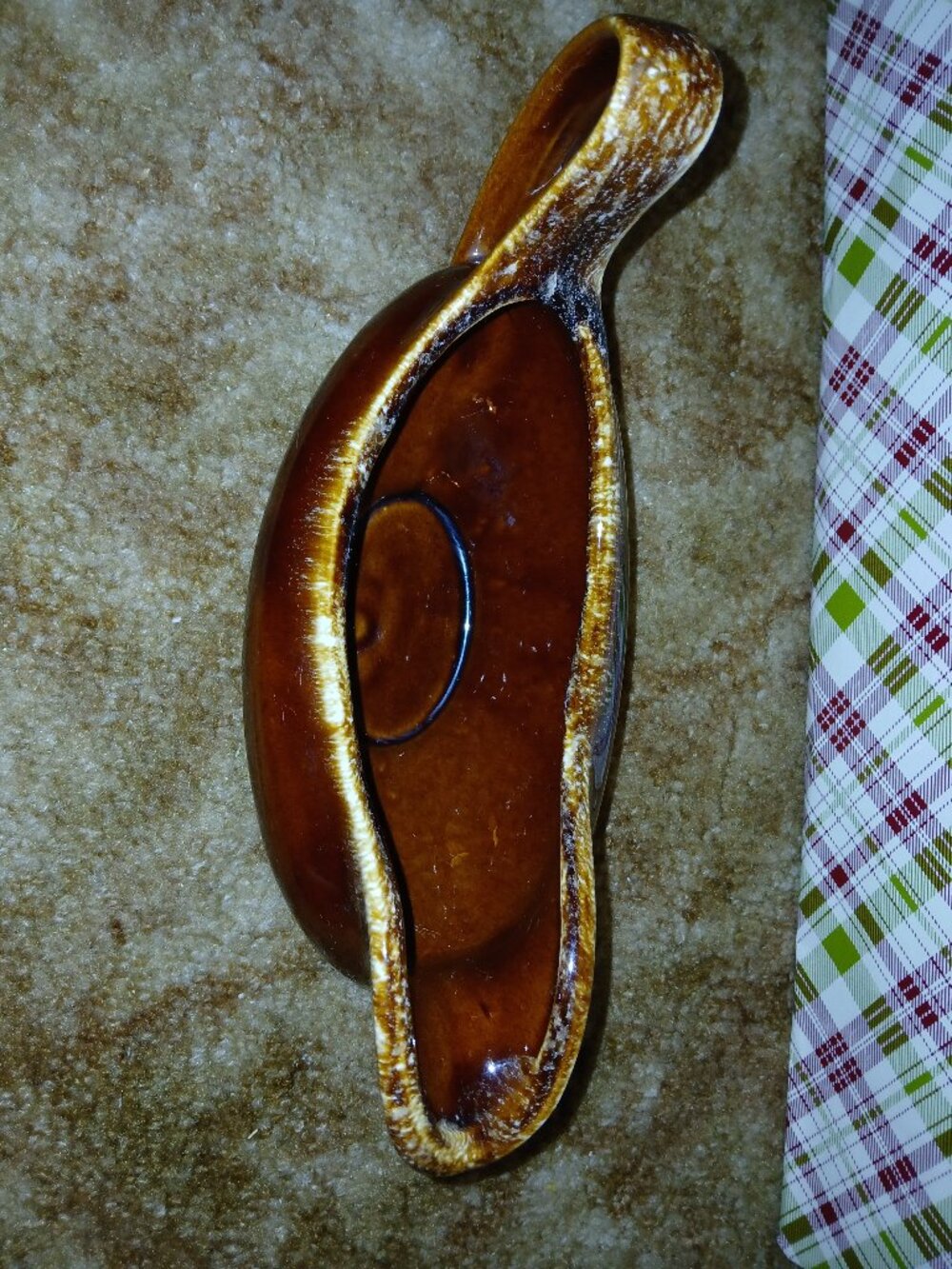 Vintage 1950s-1960s Hull Pottery USA Brown Drip Glaze Oven Proof Gravy Boat